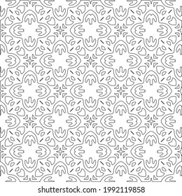 Vector geometric pattern. Repeating elements stylish background abstract ornament for wallpapers and backgrounds. Black and white colors.