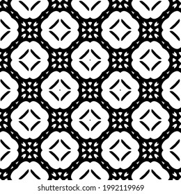 Vector geometric pattern. Repeating elements stylish background abstract ornament for wallpapers and backgrounds. Black and white colors.