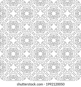 Vector geometric pattern. Repeating elements stylish background abstract ornament for wallpapers and backgrounds. Black and white colors.