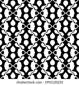 Vector geometric pattern. Repeating elements stylish background abstract ornament for wallpapers and backgrounds. Black and white colors.