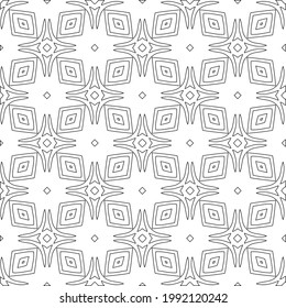 Vector geometric pattern. Repeating elements stylish background abstract ornament for wallpapers and backgrounds. Black and white colors.