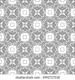 Vector geometric pattern. Repeating elements stylish background abstract ornament for wallpapers and backgrounds. Black and white colors.