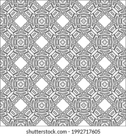 Vector geometric pattern. Repeating elements stylish background abstract ornament for wallpapers and backgrounds. Black and white colors.