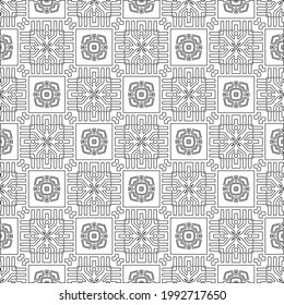 Vector geometric pattern. Repeating elements stylish background abstract ornament for wallpapers and backgrounds. Black and white colors.