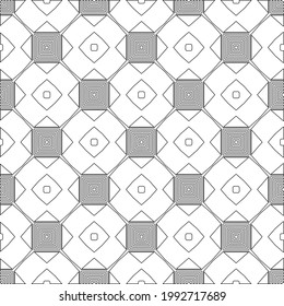 Vector geometric pattern. Repeating elements stylish background abstract ornament for wallpapers and backgrounds. Black and white colors.
