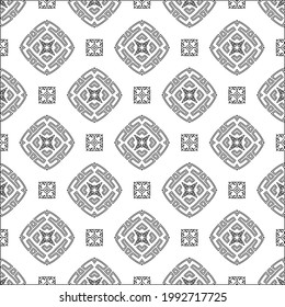 Vector geometric pattern. Repeating elements stylish background abstract ornament for wallpapers and backgrounds. Black and white colors.