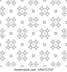 Vector geometric pattern. Repeating elements stylish background abstract ornament for wallpapers and backgrounds. Black and white colors.