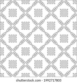 Vector geometric pattern. Repeating elements stylish background abstract ornament for wallpapers and backgrounds. Black and white colors.