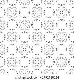 Vector geometric pattern. Repeating elements stylish background abstract ornament for wallpapers and backgrounds. Black and white colors.