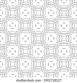 Vector geometric pattern. Repeating elements stylish background abstract ornament for wallpapers and backgrounds. Black and white colors.