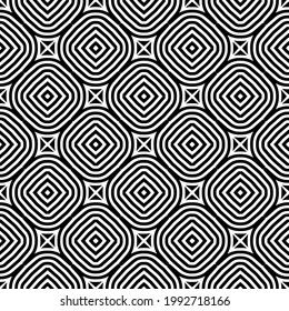 Vector geometric pattern. Repeating elements stylish background abstract ornament for wallpapers and backgrounds. Black and white colors.