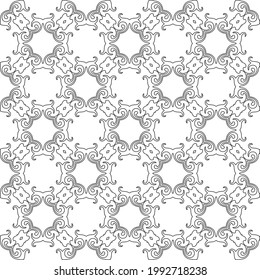 Vector geometric pattern. Repeating elements stylish background abstract ornament for wallpapers and backgrounds. Black and white colors.