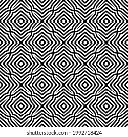 Vector geometric pattern. Repeating elements stylish background abstract ornament for wallpapers and backgrounds. Black and white colors.
