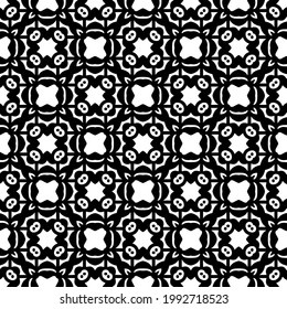 Vector geometric pattern. Repeating elements stylish background abstract ornament for wallpapers and backgrounds. Black and white colors.