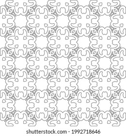 Vector geometric pattern. Repeating elements stylish background abstract ornament for wallpapers and backgrounds. Black and white colors.
