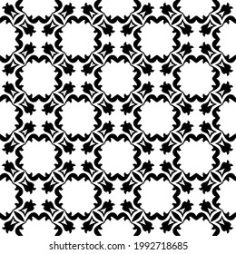 Vector geometric pattern. Repeating elements stylish background abstract ornament for wallpapers and backgrounds. Black and white colors.