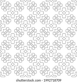 Vector geometric pattern. Repeating elements stylish background abstract ornament for wallpapers and backgrounds. Black and white colors.