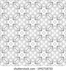 Vector geometric pattern. Repeating elements stylish background abstract ornament for wallpapers and backgrounds. Black and white colors.