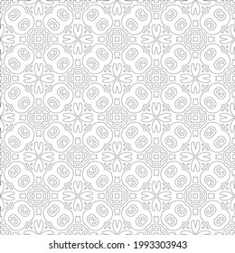 Vector geometric pattern. Repeating elements stylish background abstract ornament for wallpapers and backgrounds. Black and white colors.