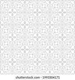 Vector geometric pattern. Repeating elements stylish background abstract ornament for wallpapers and backgrounds. Black and white colors.