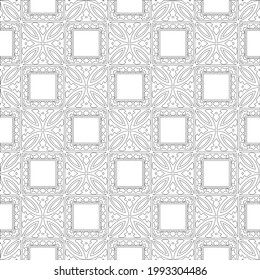 Vector geometric pattern. Repeating elements stylish background abstract ornament for wallpapers and backgrounds. Black and white colors.
