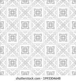 Vector geometric pattern. Repeating elements stylish background abstract ornament for wallpapers and backgrounds. Black and white colors.