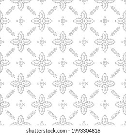 Vector geometric pattern. Repeating elements stylish background abstract ornament for wallpapers and backgrounds. Black and white colors.