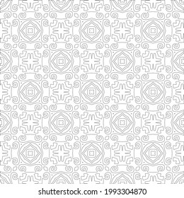 Vector geometric pattern. Repeating elements stylish background abstract ornament for wallpapers and backgrounds. Black and white colors.