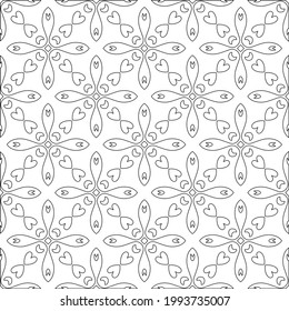 
Vector geometric pattern. Repeating elements stylish background abstract ornament for wallpapers and backgrounds. Black and white colors.