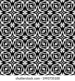 
Vector geometric pattern. Repeating elements stylish background abstract ornament for wallpapers and backgrounds. Black and white colors.