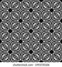 
Vector geometric pattern. Repeating elements stylish background abstract ornament for wallpapers and backgrounds. Black and white colors.