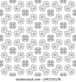 
Vector geometric pattern. Repeating elements stylish background abstract ornament for wallpapers and backgrounds. Black and white colors.
