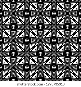 
Vector geometric pattern. Repeating elements stylish background abstract ornament for wallpapers and backgrounds. Black and white colors.