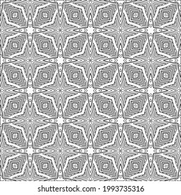 
Vector geometric pattern. Repeating elements stylish background abstract ornament for wallpapers and backgrounds. Black and white colors.
