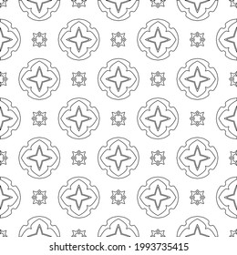 
Vector geometric pattern. Repeating elements stylish background abstract ornament for wallpapers and backgrounds. Black and white colors.