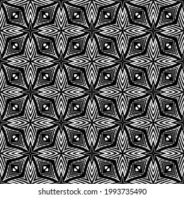 
Vector geometric pattern. Repeating elements stylish background abstract ornament for wallpapers and backgrounds. Black and white colors.