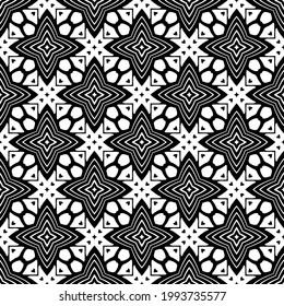 
Vector geometric pattern. Repeating elements stylish background abstract ornament for wallpapers and backgrounds. Black and white colors.