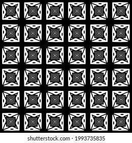 
Vector geometric pattern. Repeating elements stylish background abstract ornament for wallpapers and backgrounds. Black and white colors.