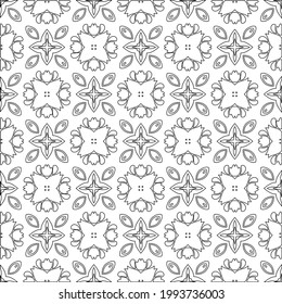 
Vector geometric pattern. Repeating elements stylish background abstract ornament for wallpapers and backgrounds. Black and white colors.
