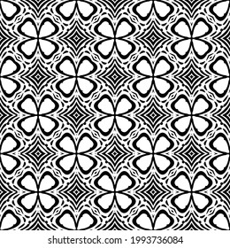 
Vector geometric pattern. Repeating elements stylish background abstract ornament for wallpapers and backgrounds. Black and white colors.