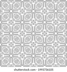 
Vector geometric pattern. Repeating elements stylish background abstract ornament for wallpapers and backgrounds. Black and white colors.