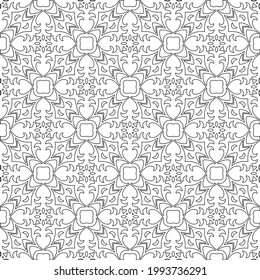 
Vector geometric pattern. Repeating elements stylish background abstract ornament for wallpapers and backgrounds. Black and white colors.