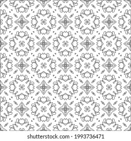 
Vector geometric pattern. Repeating elements stylish background abstract ornament for wallpapers and backgrounds. Black and white colors.