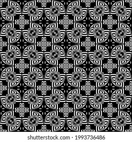 
Vector geometric pattern. Repeating elements stylish background abstract ornament for wallpapers and backgrounds. Black and white colors.