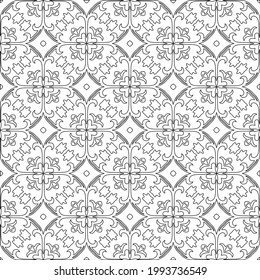 
Vector geometric pattern. Repeating elements stylish background abstract ornament for wallpapers and backgrounds. Black and white colors.