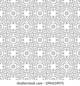 Vector geometric pattern. Repeating elements stylish background abstract ornament for wallpapers and backgrounds. pattern with Black and white color. 