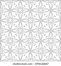 Vector geometric pattern. Repeating elements stylish background abstract ornament for wallpapers and backgrounds. pattern with Black and white color. 