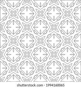 Vector geometric pattern. Repeating elements stylish background abstract ornament for wallpapers and backgrounds. pattern with Black and white color. 