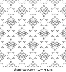 
Vector geometric pattern. Repeating elements stylish background abstract ornament for wallpapers and backgrounds. Black and white colors.