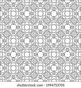 
Vector geometric pattern. Repeating elements stylish background abstract ornament for wallpapers and backgrounds. Black and white colors.
